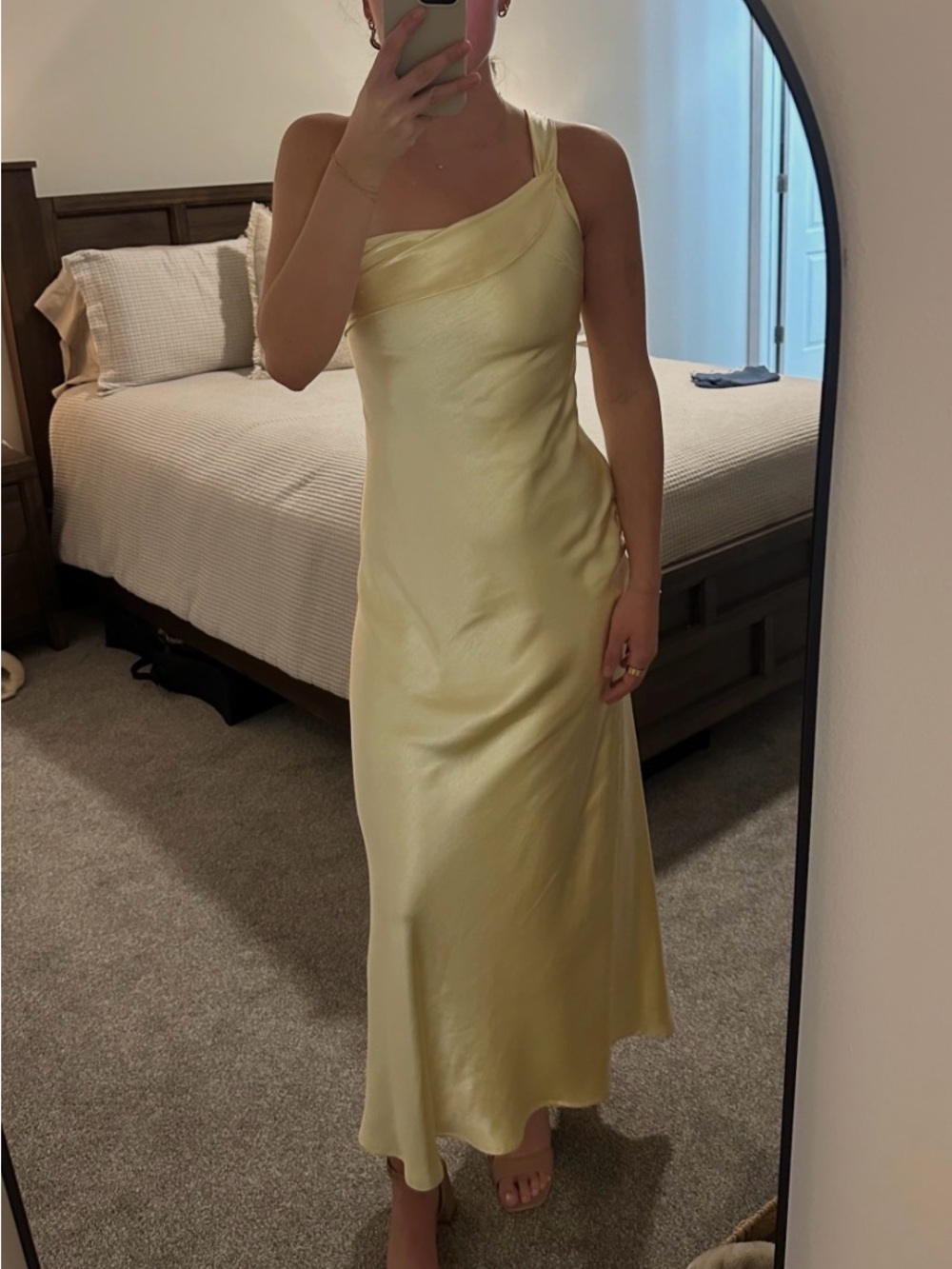 One-Shoulder Satin Dress - Picture 2 of 2